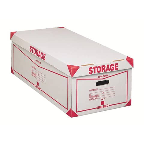 Contenitore 8 scatole archivio King Mec Storage 41x27x78 cm bianco 160400